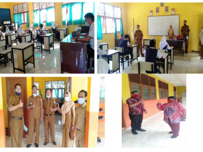 Monev Ujian Sekolah SMPN 1 Banyuasin III Tahun Ajaran 2020/2021